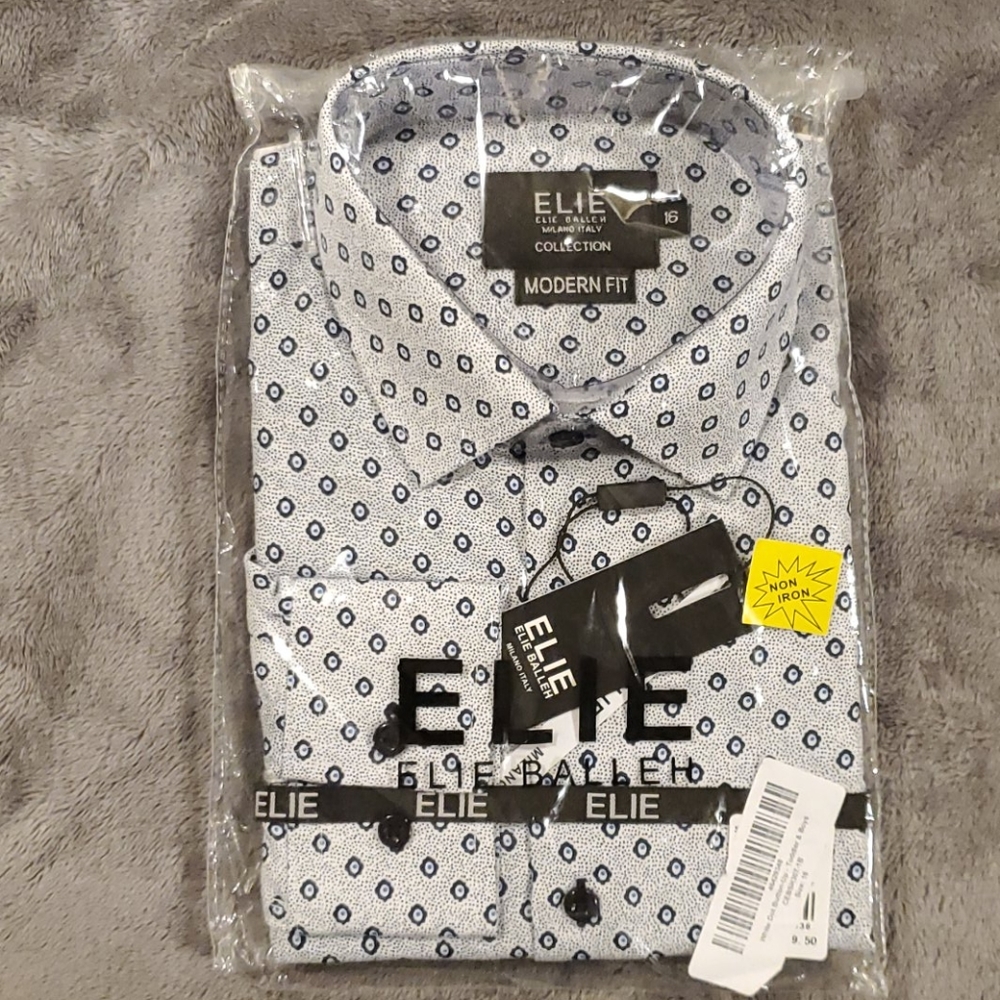 BNWT Elie Boys Designed Dress Shirt